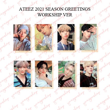 [READY / SET] ATEEZ 2021 SEASON GREETINGS ATZZ PHOTOCARD UNOFFICIAL FANMADE YANGPASHOP SAN SEONGHWA 