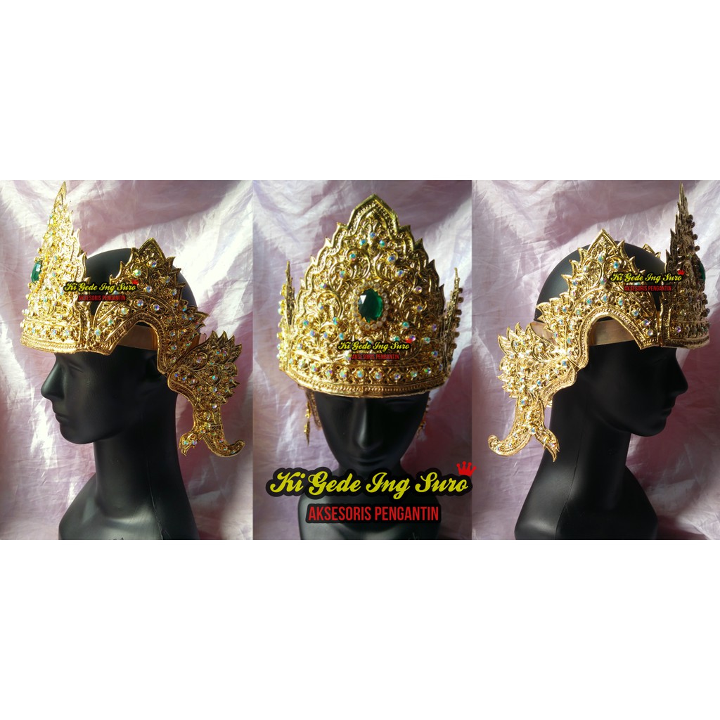 Siger Pengantin Sunda Sepuh Emas/ Mahkota Adat Sunda/ Siger Kencana Wedding/ Chiki/ Jawa Barat Bali