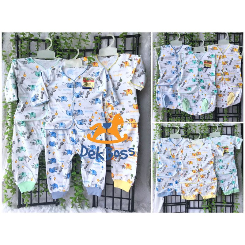 [motif animals] Setelan bayi sni kancing depan lengan panjang newborn baju tidur bayi laki laki perempuan 0 6 bulan murah baju harian bayi cewek cowok stelan baju celana bayi