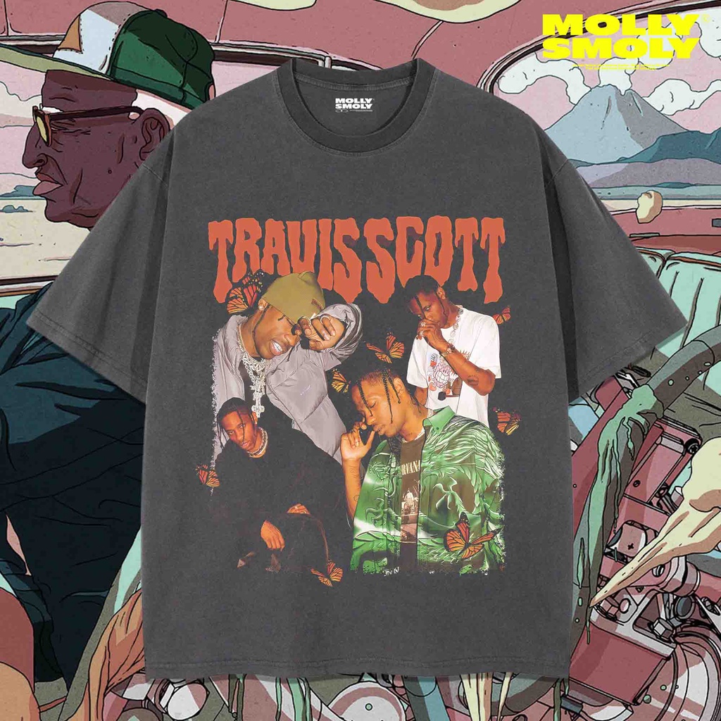 KAOS TRAVIS SCOTT OVERSIZE VINTAGE TEE | BAJU OVERSIZE VINTAGE | TRAVIS SCOTT
