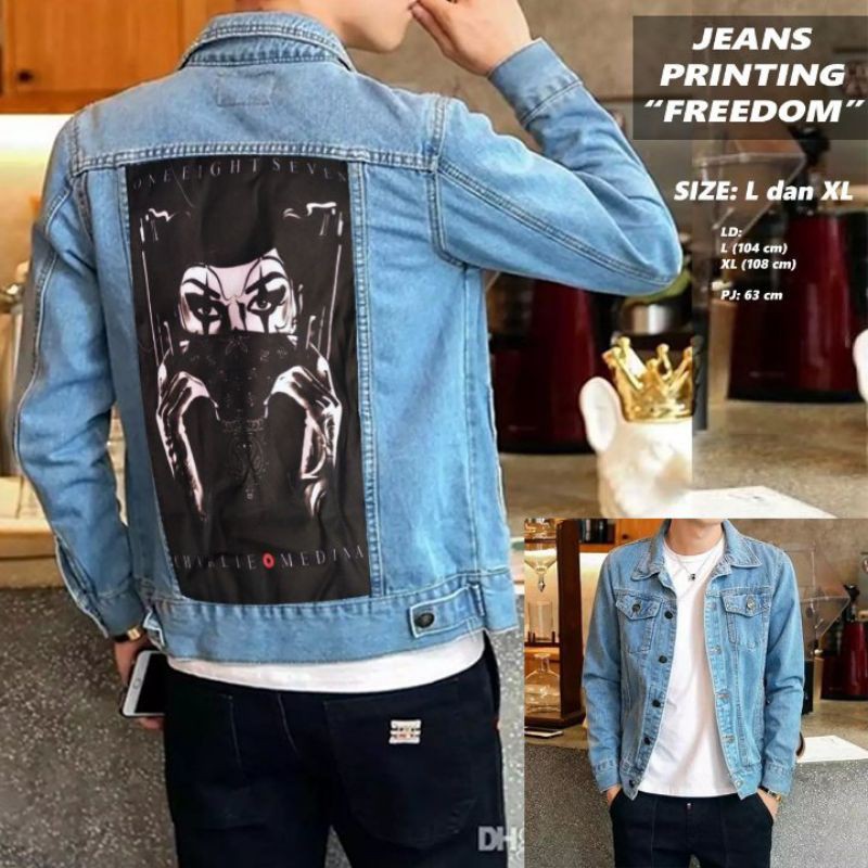 Jaket Jeans DENIM LEVIS GAMBAR BELAKANG//jaket pria//jaket wanita//best seller//COD// gratis ongkir