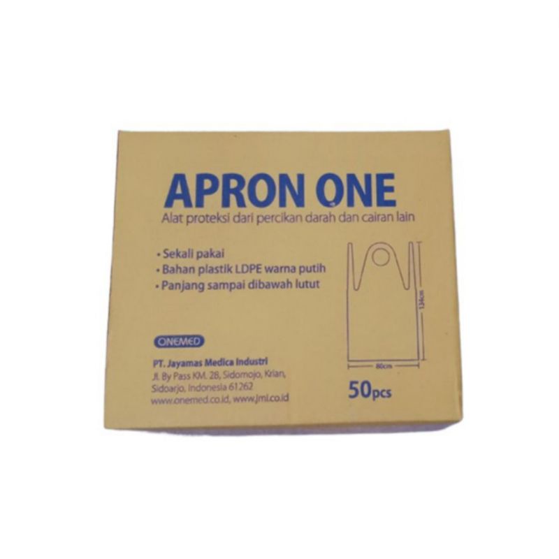 APRON ONE ONEMED / APRON Plastik Onemed / Celemek Plastik Sekali Pakai