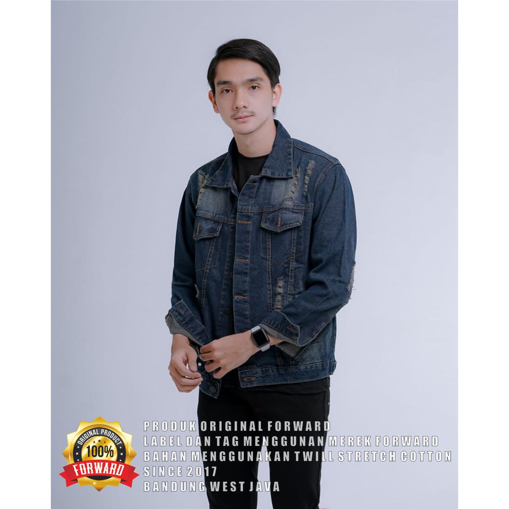 Jaket Denim Jeans Destroy Forward System