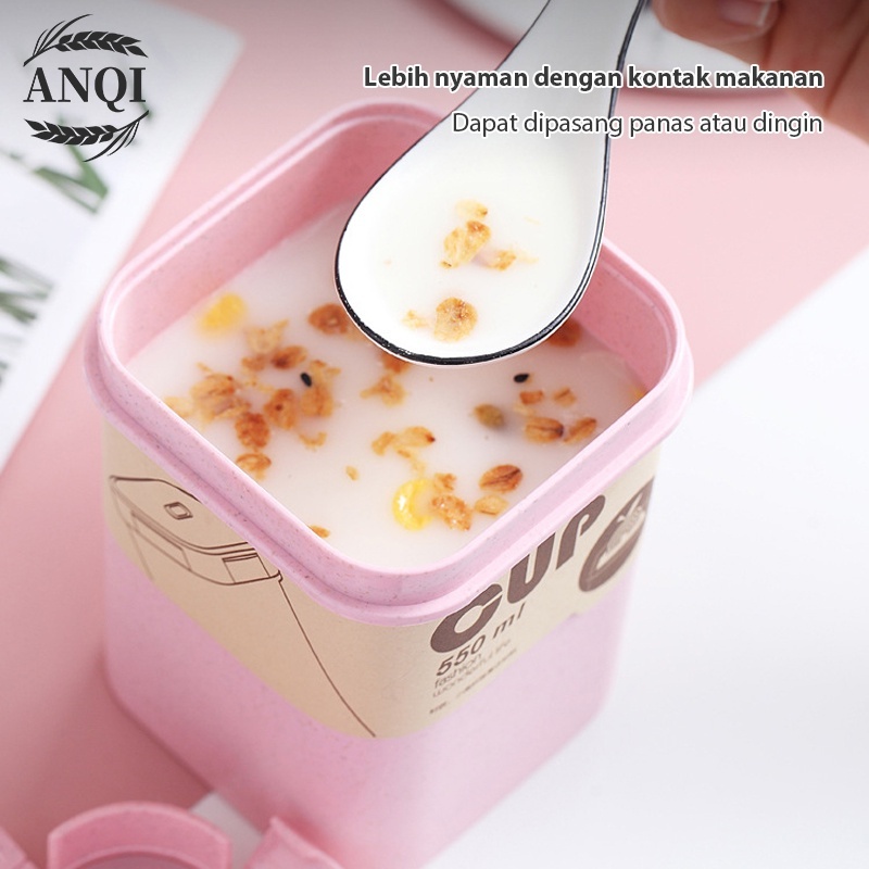 ANQI 1888 550ml Mangkok sup Cangkir sup Anti Tumpah Portable Panci Sup Pemanas VS-60