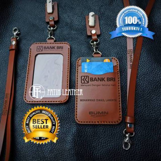 

⭐⭐⭐⭐⭐ NAME TAG KULIT CUSTOM, ID CARD HOLDER KULIT, GANTUNGAN ID CARD KULIT