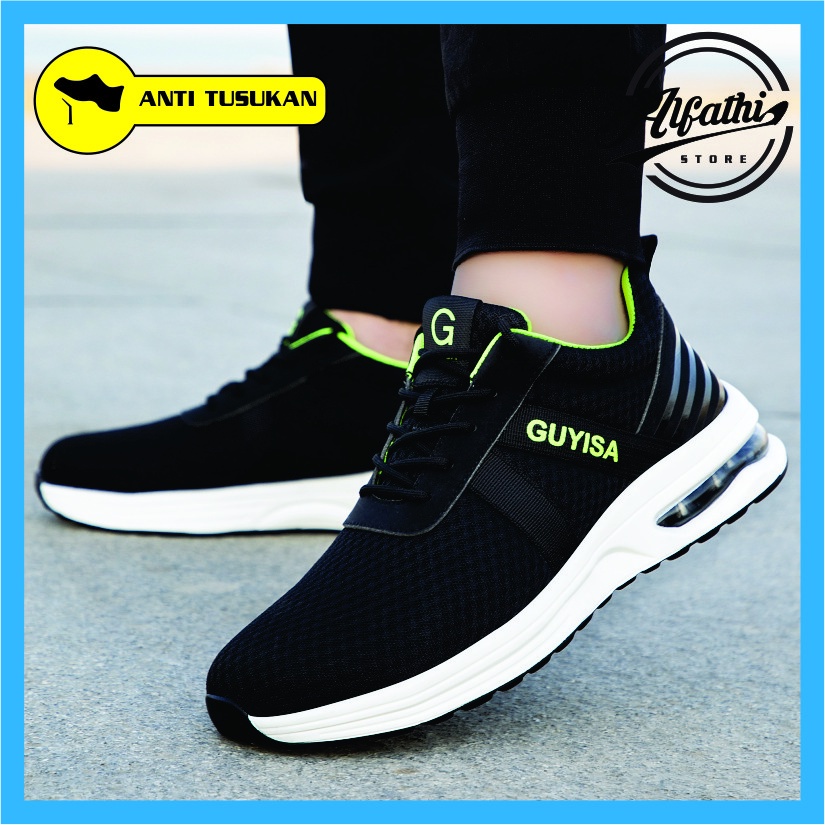 AlFathi Sepatu Safety Sneakers Sport New Ori By Guyisa Black Trendy