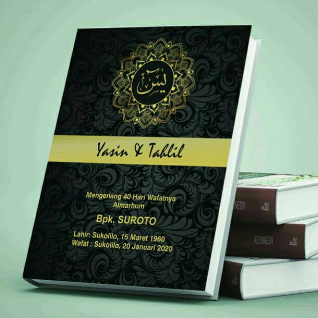 Buku Yasin dan Tahlil Hitam Emas 128 hal glossy