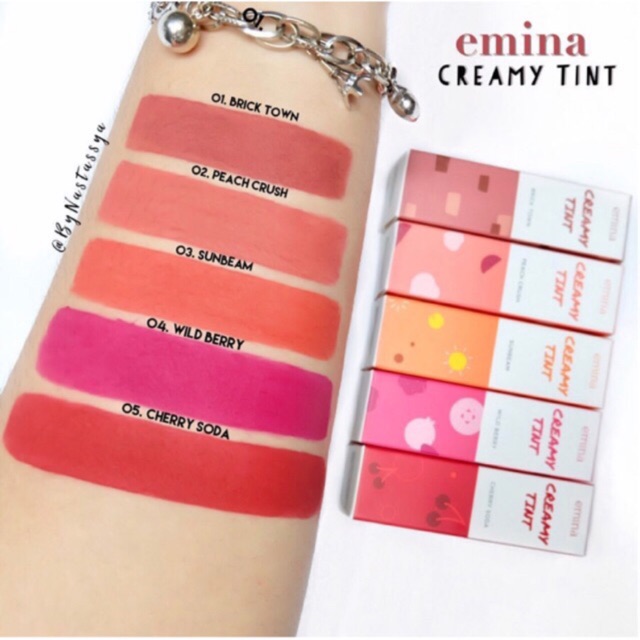 [WARNA LENGKAP] Emina Creamy Tint - READY, BISA GOJEK! Bricktown Peach Crush Sunglow Cherry Soda