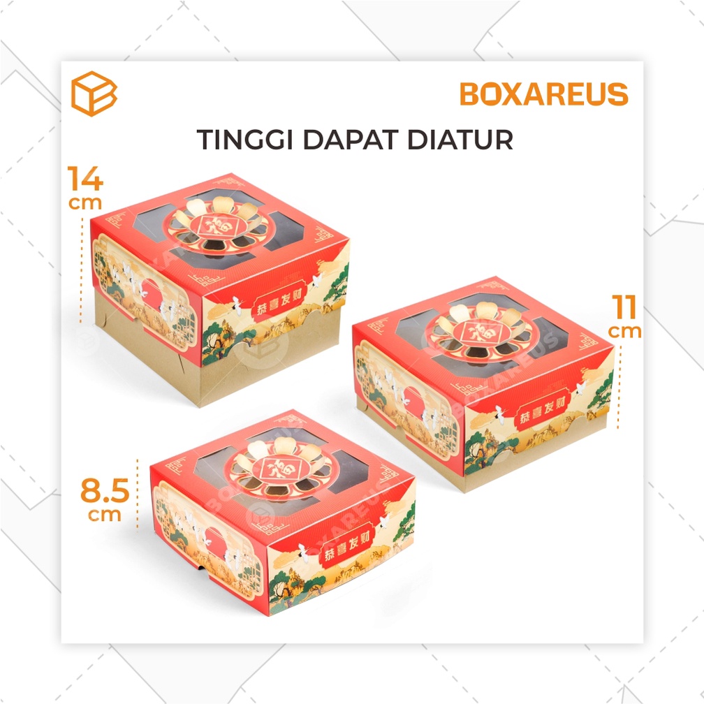 Cake Box Hampers Imlek Kotak Kue CNY Dus Cookies Packaging Kemasan | AHBX 20