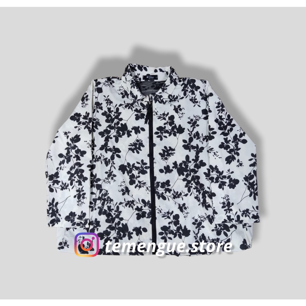 Jaket Running dari STELA Motif Bunga Murce Second - Putih, M
