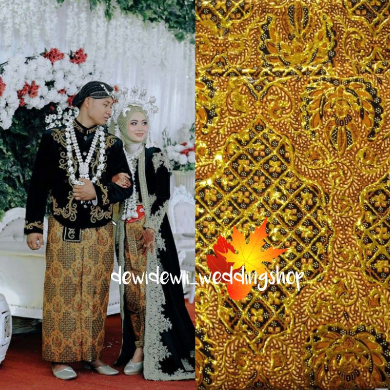 [Sepasang] Jarik Pengantin Prodo - Motif Buntal Melati || Instan &amp; Lembaran