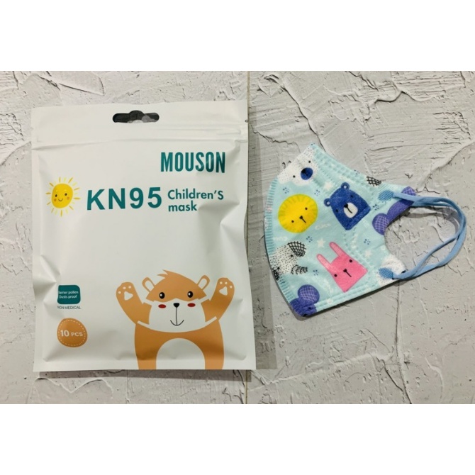 KN95 MOUSON KIDS BABY MOTIF KARAKTER PREMIUM N95 KIDS MASK 5PLY ISI 10PCS