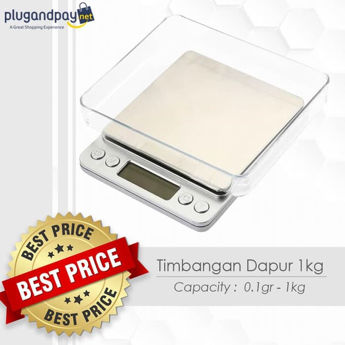 

Timbangan Digital Dapur kue kopi teh perhiasan bumbu 1Kg 0.1g vnl1583