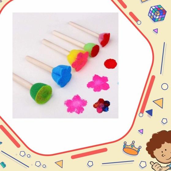 

♢ Sponge Stamp Flower&Dot Spons Lukis Anak ✪