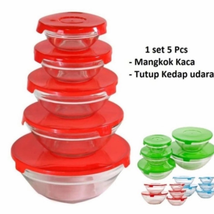 Mangkok Kaca - Mangkok Kaca 5 Susun Hc/Bowl