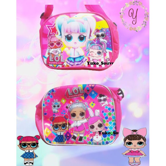 Tas Selempang Lol Ukuran Kecil Oval Muat HP Kepala Tas Selempang Anak Lol