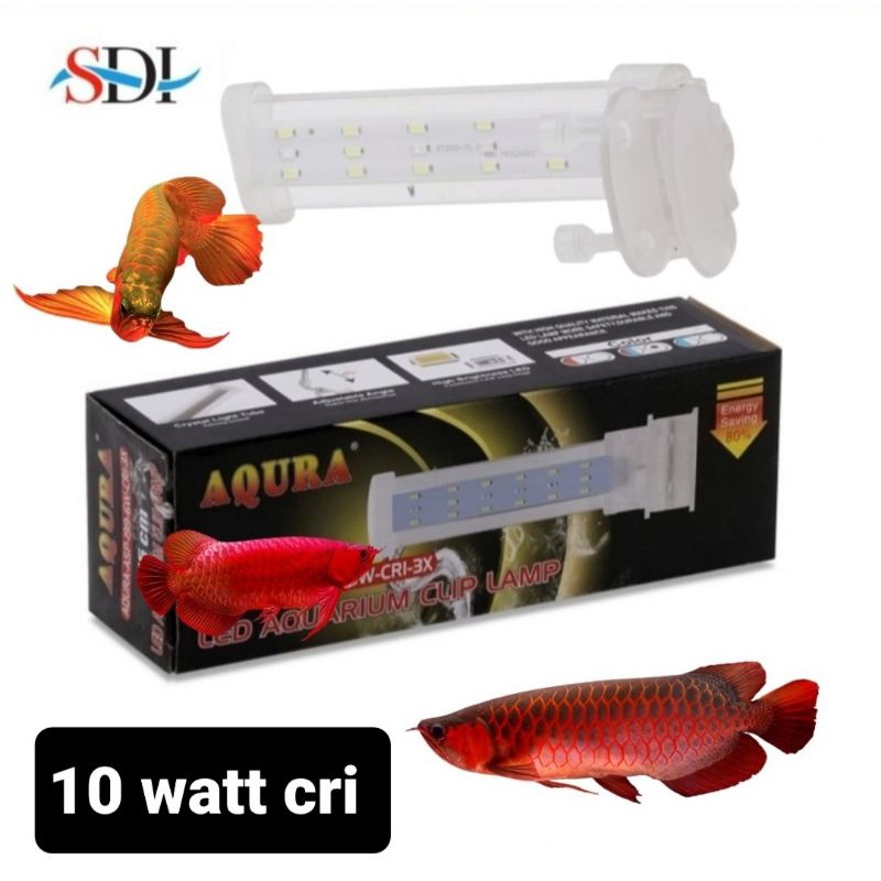 AQURA ASP 10 WATT CRI LAMPU JEPIT AQUARIUM AQUASCAPE