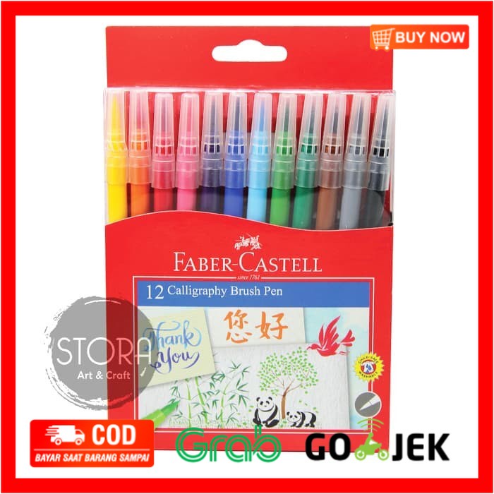 

(BISA COD) Faber-Castell Calligraphy Brush Pen Set 12 Kuas Kaligrafi Lettering