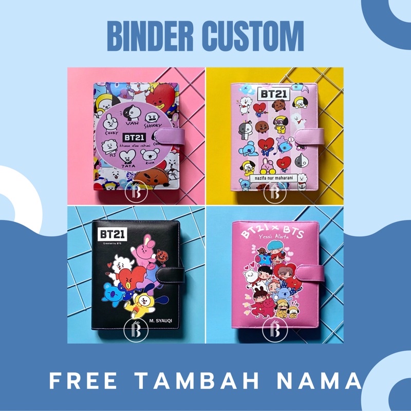 

Binder CUSTOM Motif CHIBI KPOP FREE Tambah nama 20ring A5 26ring B5 6ring A6 Planner Agenda