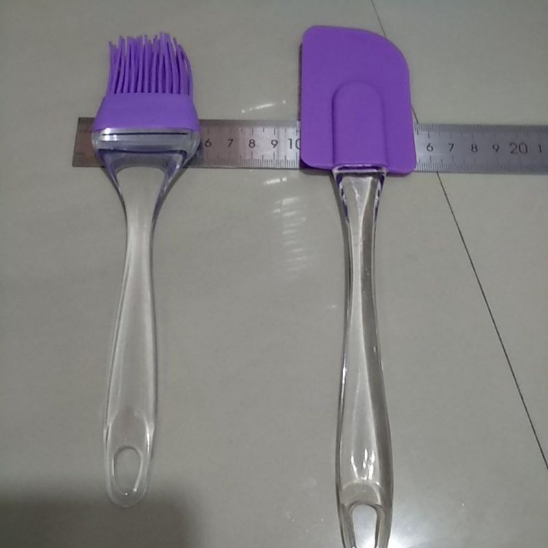 KUAS SILICON KUAS SPATULA 1 PASANG LEBAR 5CM KUAS DAN SCRAP