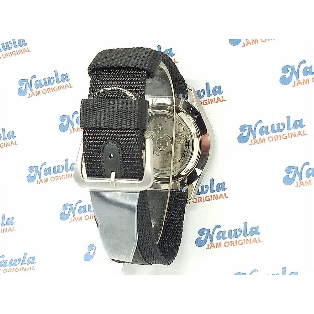 Seiko 5 Sports SNZG15K1 Automatic Black Nylon - Jam Tangan Pria SNZG15