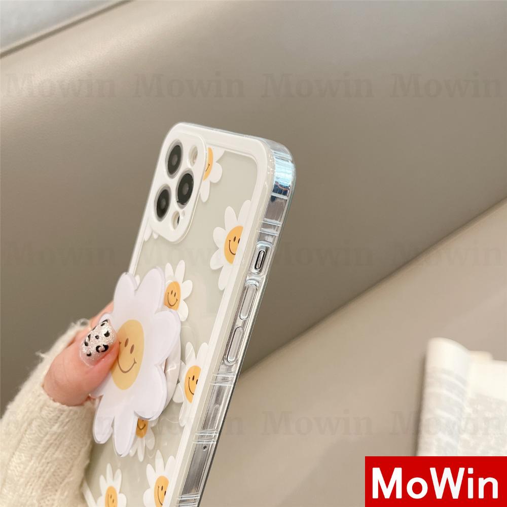 Mowin - Soft Case Silikon Motif Bunga Daisy Untuk Iphone 12 Pro Max 7 Plus 8 Plus Se 2020 Xr Xs Max 11 Pro Max