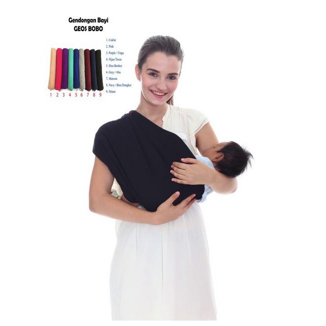 Baby Sling / Gendongan Kaos Bobo / GEOS BoBo / Gendongan Bayi Premium Baby Sling / Gendongan Murah