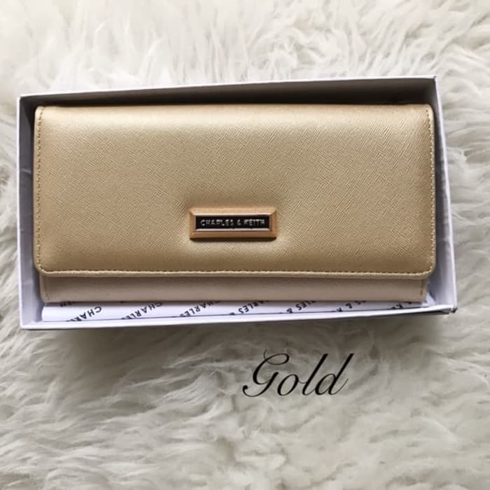 Dompet wanita Charles &amp; Keith Flip Wallet panjang impor murah