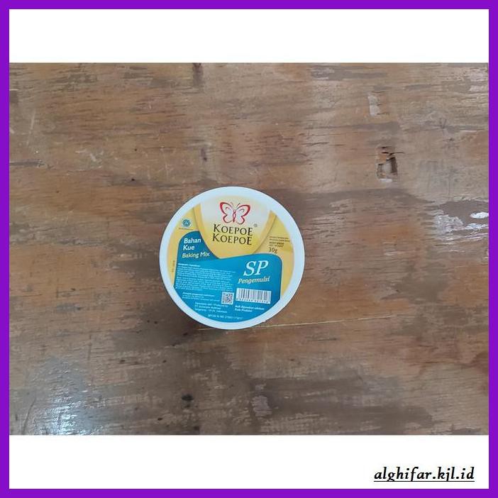 

Redwop-Gnikab- Emulsifier (Pengembang Kue) Sp Kupukupu 30Gr -Hallall.