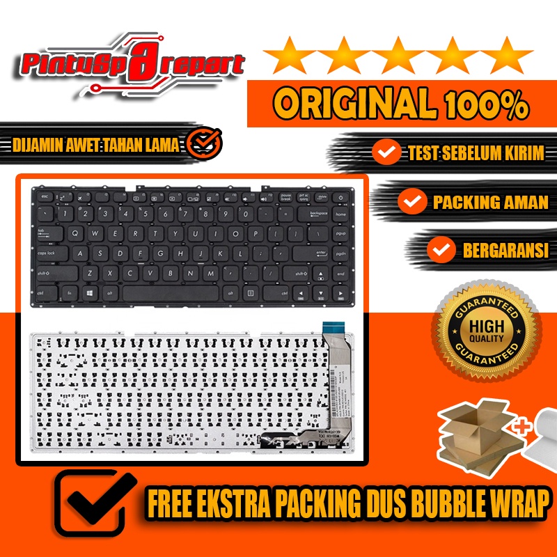 (Genuine Ori) Original New Baru Keyboard Laptop Asus Vivobook X441 (M/B/U/S/N ALL VARIAN) Hitam Blac