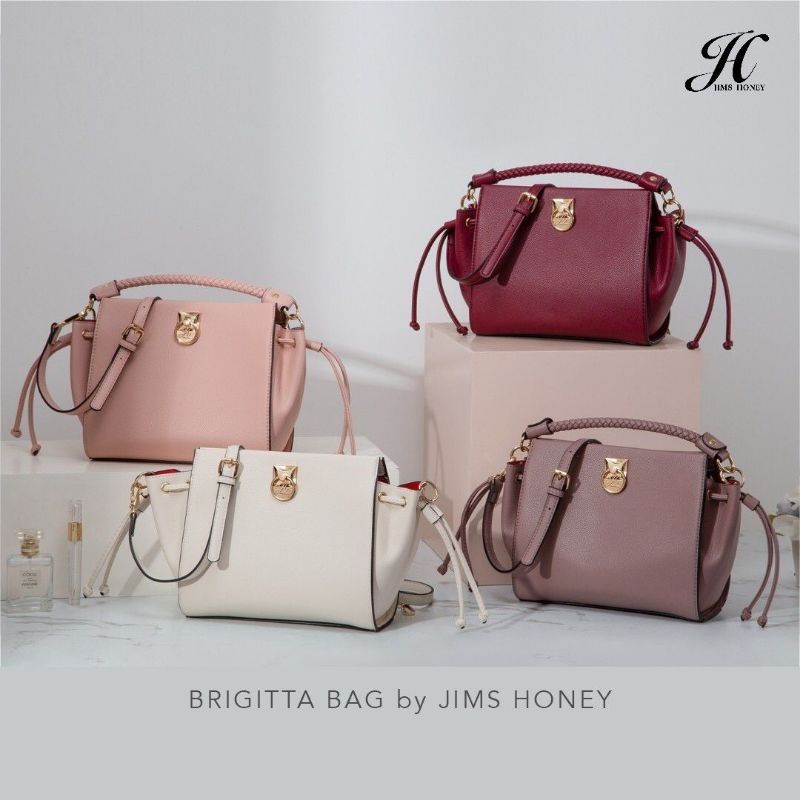 Tas Selempang Jimshoney Brigitta Bag Daily Work / Tas Wanita Import Murah Original Jims Honey / Tas Serut Trendy Slingbag