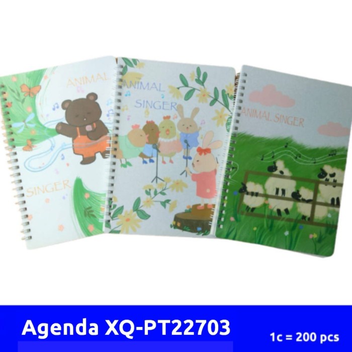 

[D] XQ-PT22703 Agenda/Diary Notebook Animal Singer (pcs)