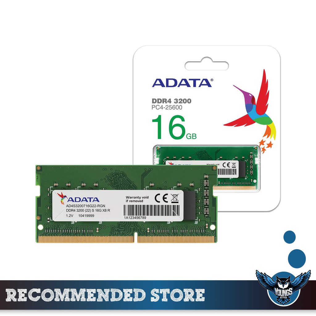 RAM LAPTOP ADATA DDR4 16GB 3200 SODIMM PREMIER GREEN 3200MHz