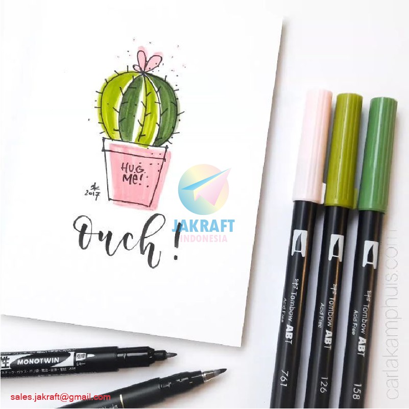 

(1 Pcs) Spidol Kuas TOMBOW ABT Dual Brush Pen Water Based Marker (Shades Of Green)