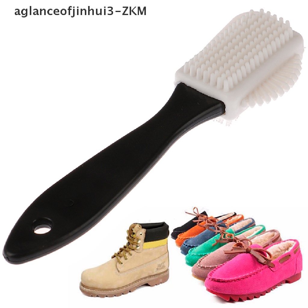 [AGID] 1PcsBlack 3 Side Cleaning Brush Suede Nubuck Boot Shoes S Shape Shoe Cleaner  [zkm]