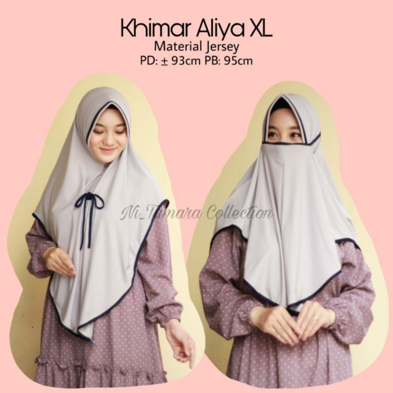 Hijab Masker Khimar Aliya Jersey Spandex Super Terlaris Bandung Jilbab Instan Kekinian