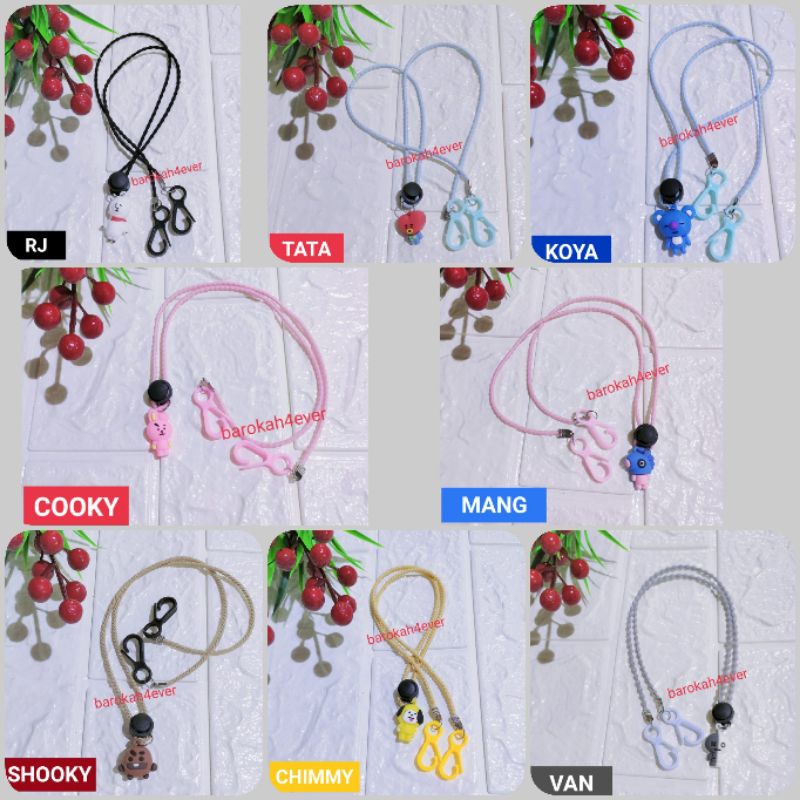 Strap Konektor Masker 2in1 BT21 CHAIN Kekinian