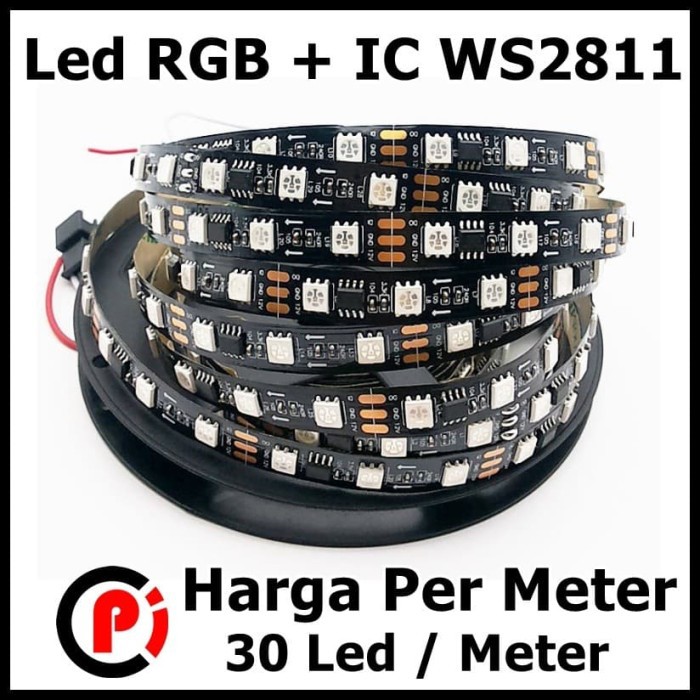 Per Meter LED Strip RGB Plus IC WS2811 Programable 30 LED Per Meter