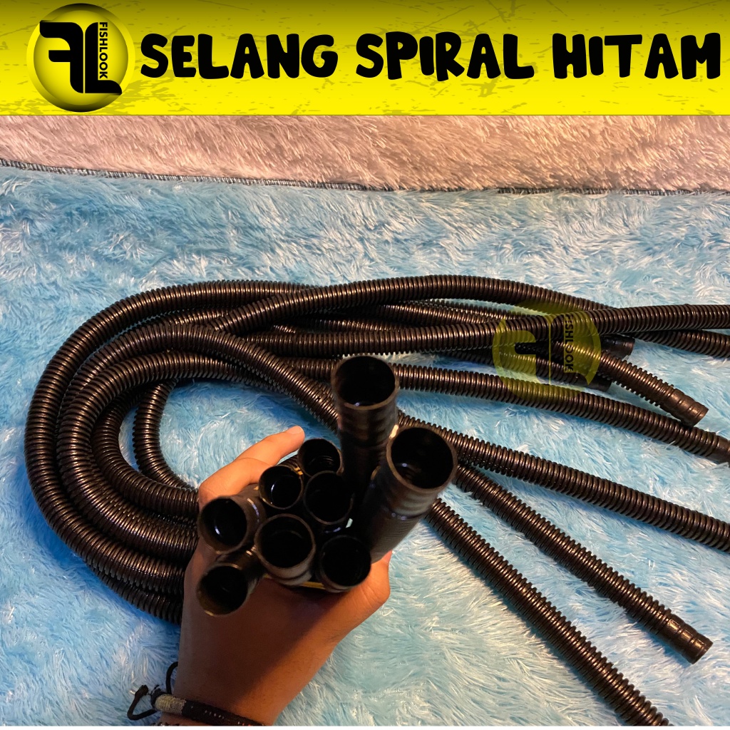 spiral hitam selang pompa aquarium akuarium aquascape filter