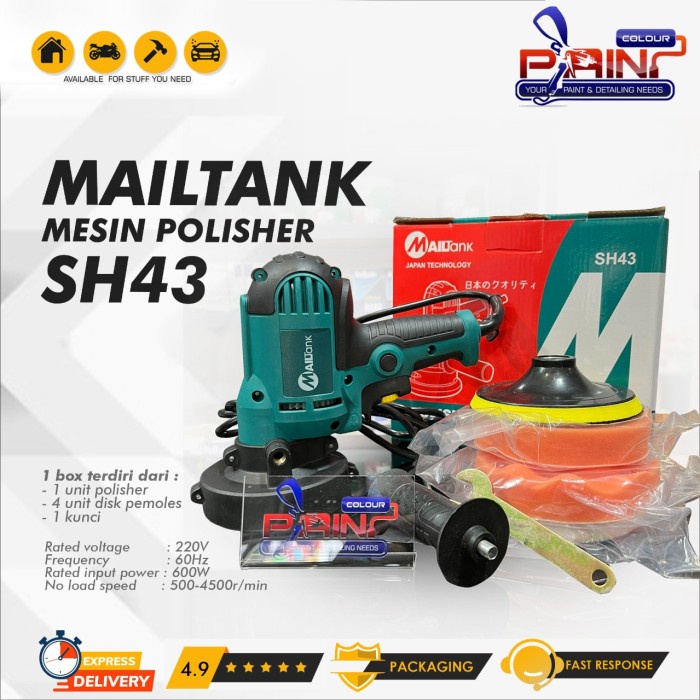 Mesin Poles Polisher Mobil Motor Car Alat Disc Poles Cat SH43 MAILTANK