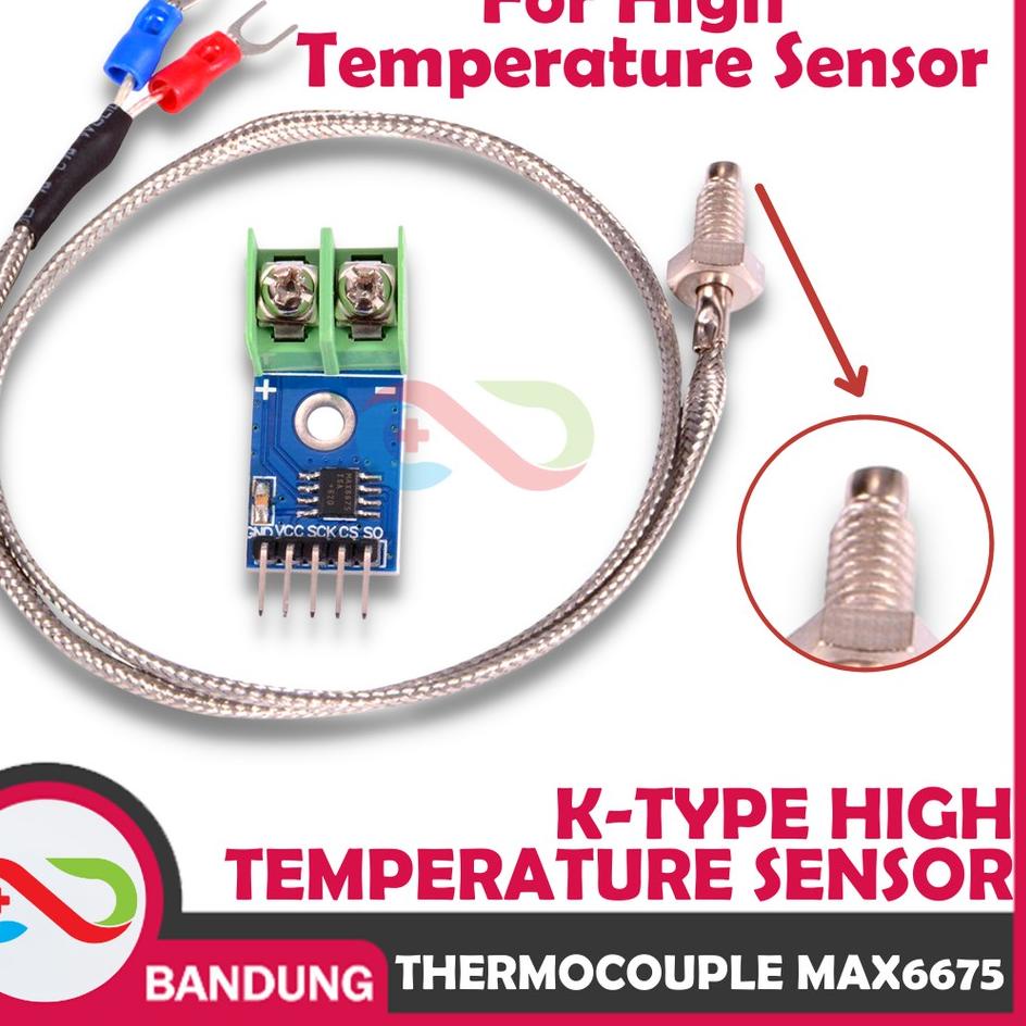 Seller Resmi K TYPE-K THERMOCOUPLE MAX6675 MODULE HIGH TEMPERATURE SENSOR FOR ARDUINO SENSOR SUHU