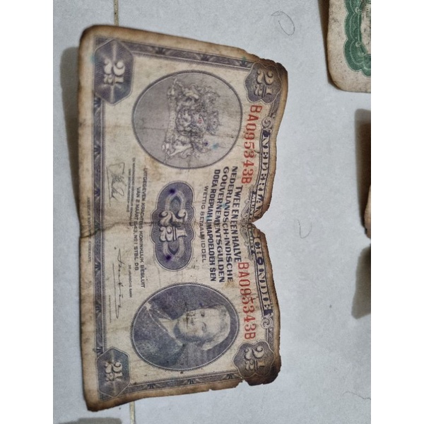 Uang Kertas 2 1/2 Rupiah 1943