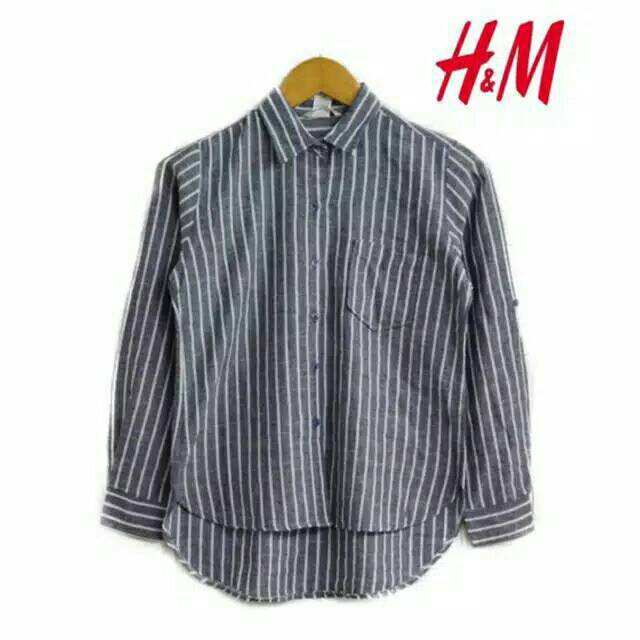 H&M Kemeja Salur stripe