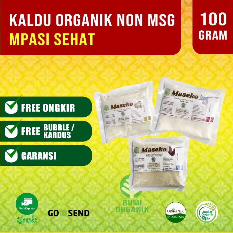 

Kaldu Organik Penyedap Rasa Non MSG MPASI Sehat Jamur, Sapi, Ayam Kampung Refill