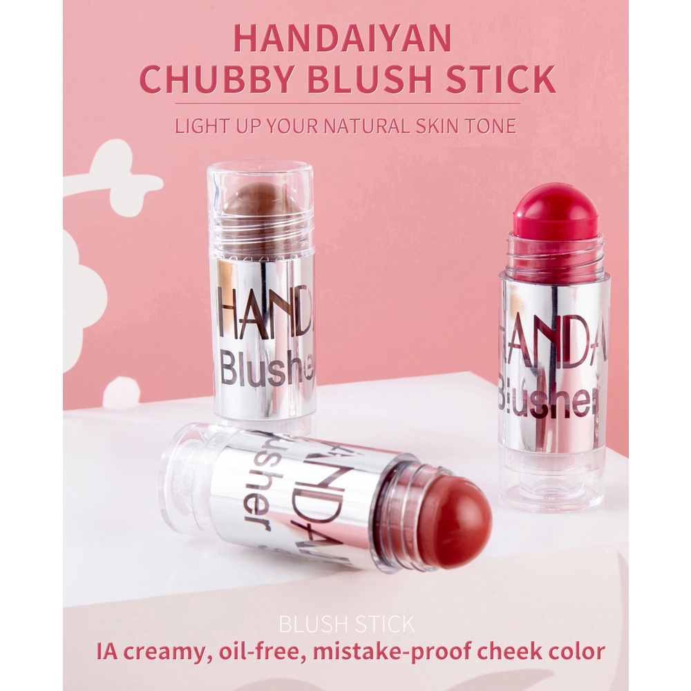 HANDAIYAN Blush Stick Contouring Makeup Face Brightener Concealer Blush Highlighter Face Primer Bronzer Face Pen-Blush Strip Cream Blush Stick Rouge