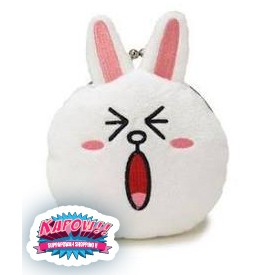 Line Connie Fluffly coin pouch Original - Connie Dompet koin karakter Lucu