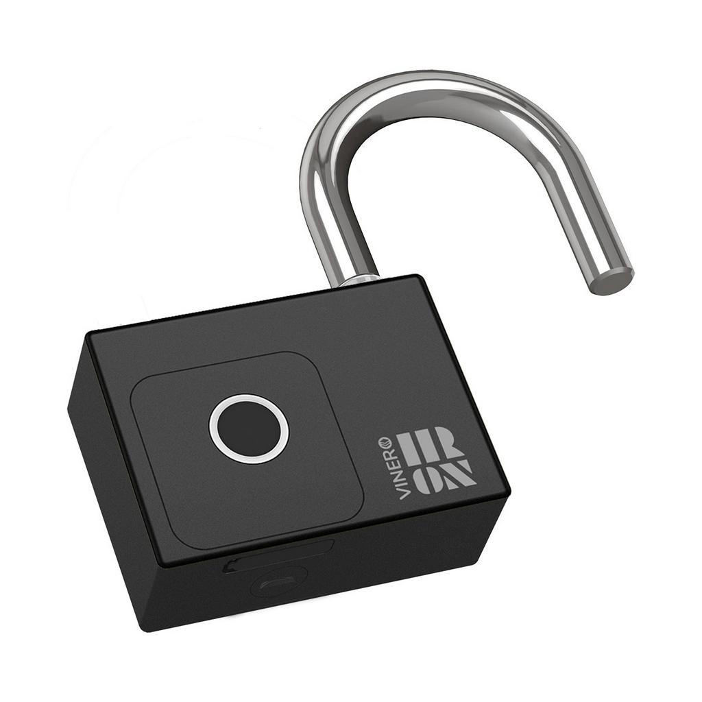 SMART PADLOCK VINERO IRON FINGERPRINT RECHARGEABLE BATTERY TUYA IP65
