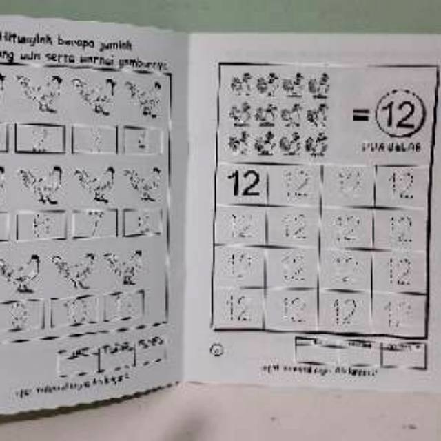 Buku Paud TK Metode Praktis Mudah Mengenal Angka 1 2