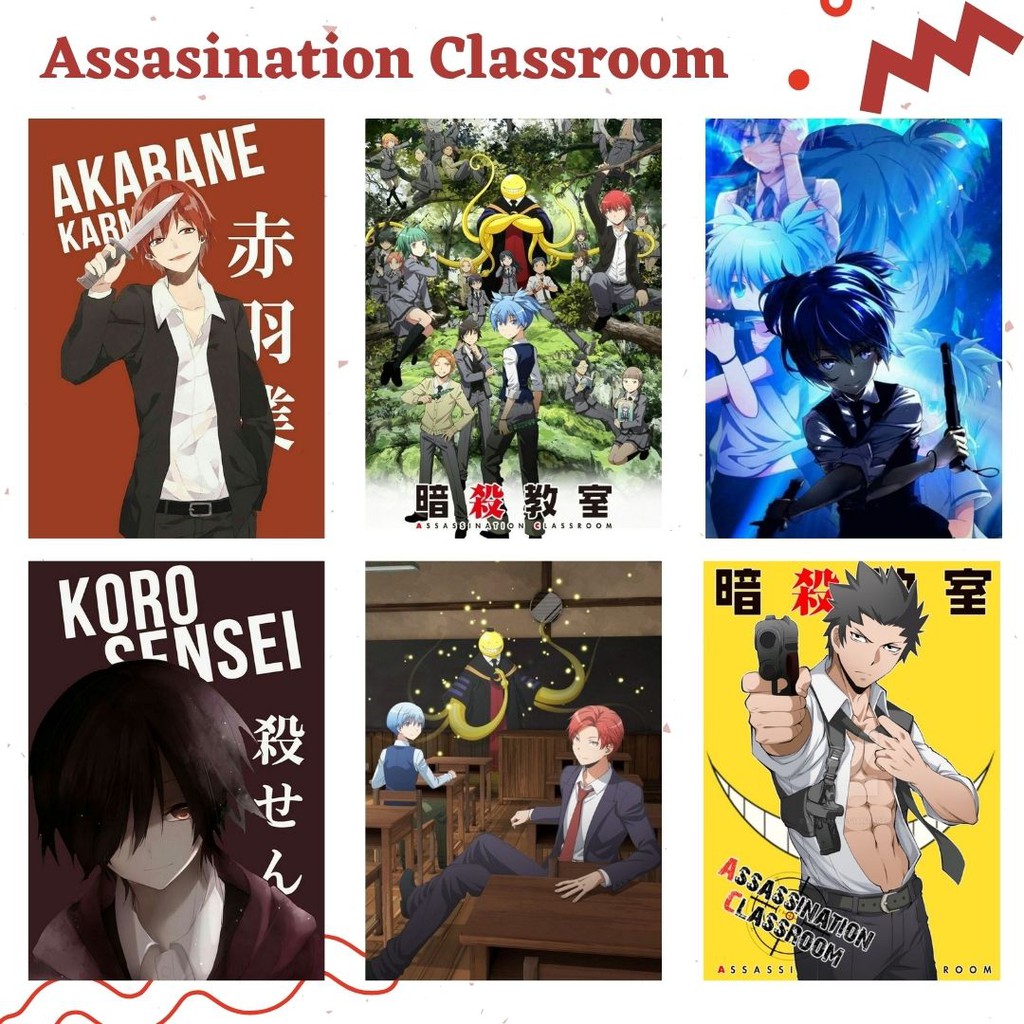 POSTER ANIME #2 (6 pcs) - BISA CUSTOM - POSTER DINDING - POSTER AESTHETIC - ANIME-Asasination Classrom