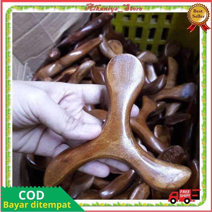 Alat Pijat Manual Kayu Kerok Segitiga Refleksi Murah Alat Pijat Kerik Kayu bintang Serbaguna